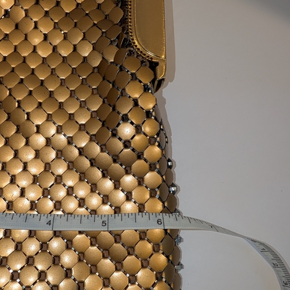 Whiting And Davis Gold Mesh Shoulder Bag Good Vintage Condition - Picture 11 of 11